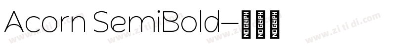 Acorn SemiBold字体转换